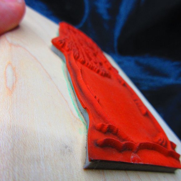 Snowman With Scarf Rubber Wood Mounted Stamp 4.5" X 3.75" - Picture 3 of 3